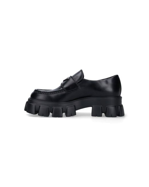 Prada Black "monolith" Loafers for men