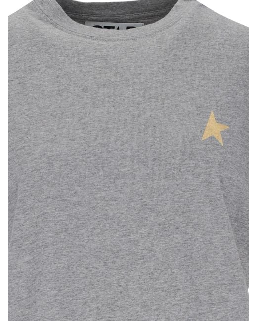 T-Shirt Dettaglio Stella di Golden Goose Deluxe Brand in Gray