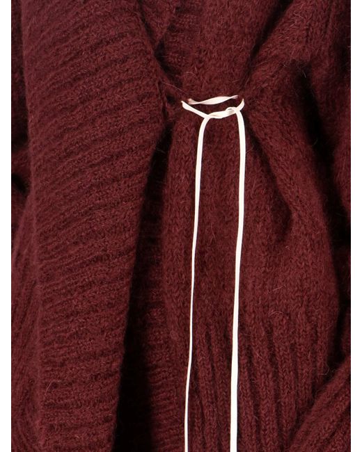 Dries Van Noten Red Sweaters Mohair