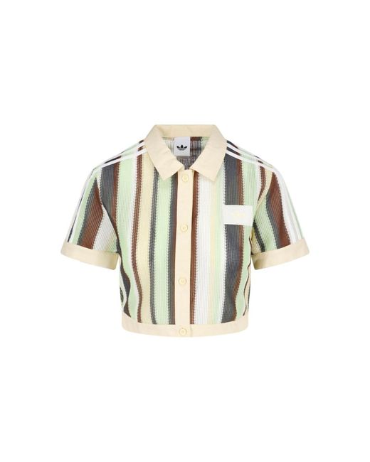 Adidas Metallic Crop Polo "Summer Glow"