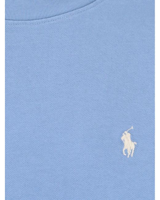 Felpa Girocollo Logo di Polo Ralph Lauren in Blue da Uomo