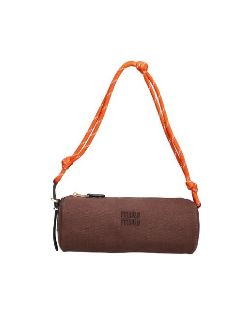 Miu Miu Red Pouch Logo
