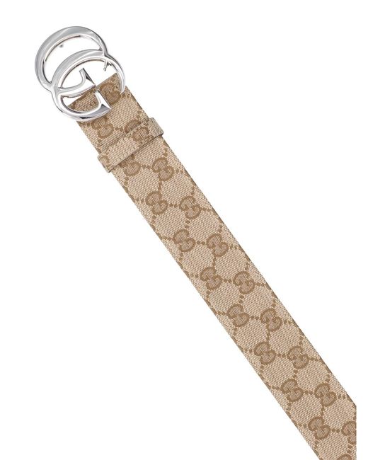 Gucci White Belt "Gg Marmont" for men