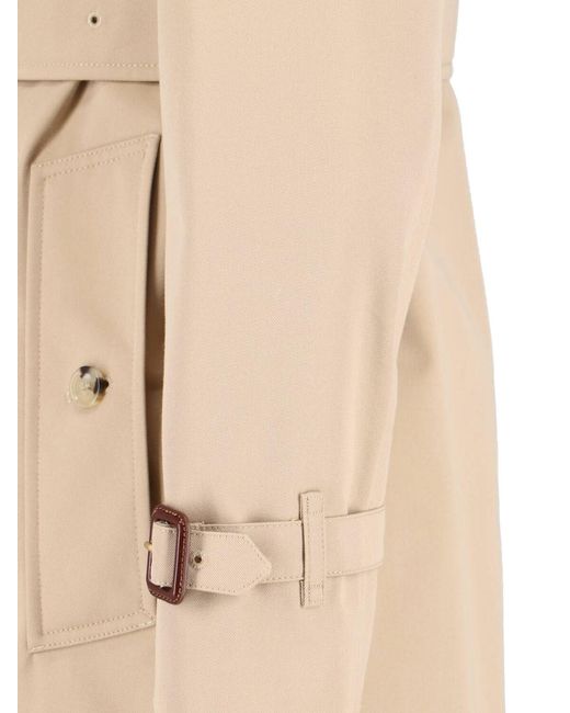 Burberry Natural Double-Breasted Trench Coat