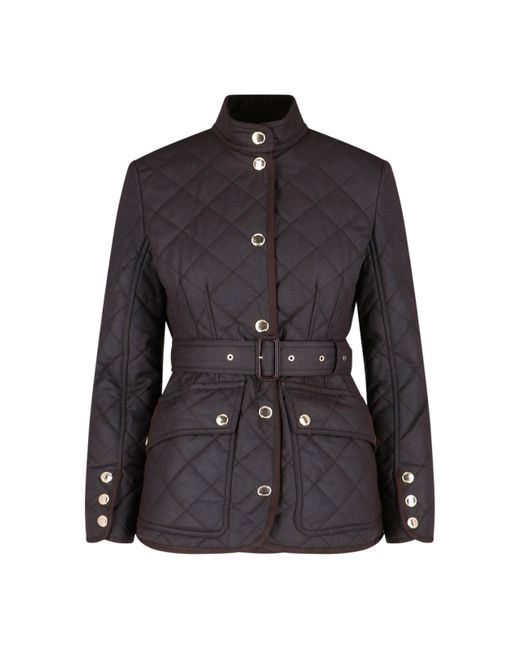 Burberry Classic Quilted Jacket in Black Lyst