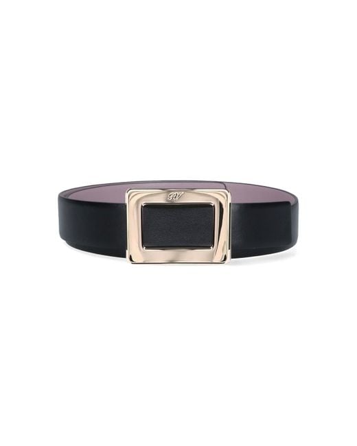 Roger Vivier Black "belle Vivier" Reversible Belt