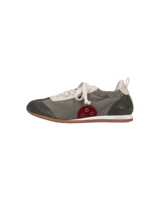 Uma Wang Brown Rounded Toe Leather Sneakers