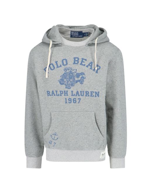 Polo Ralph Lauren Blue Logo Hoodie for men