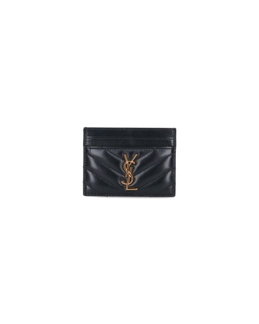 Saint Laurent Black "Cassandre" Card Holder