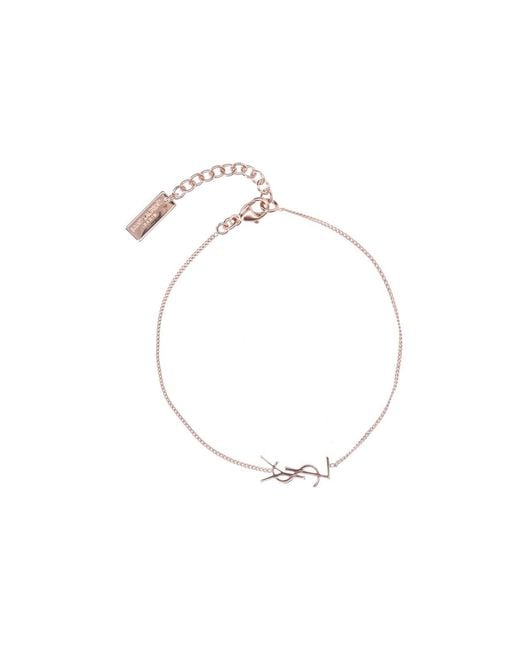 Bracciale "Cassandre" di Saint Laurent in White