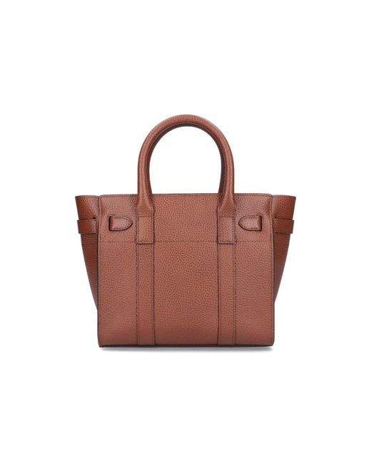 Mulberry Brown 'zipped Bayswater' Mini Bag