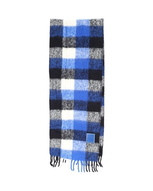 Adererror Blue 'Faylen Muffler' Wool Blend Scarf for men