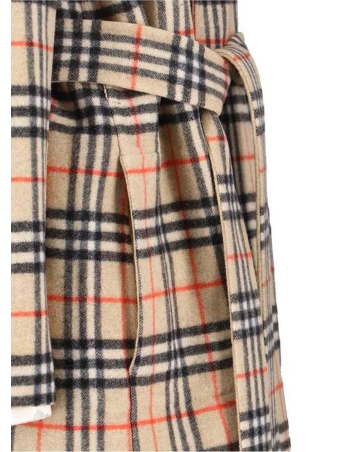Burberry Natural Reversible Wool Coat