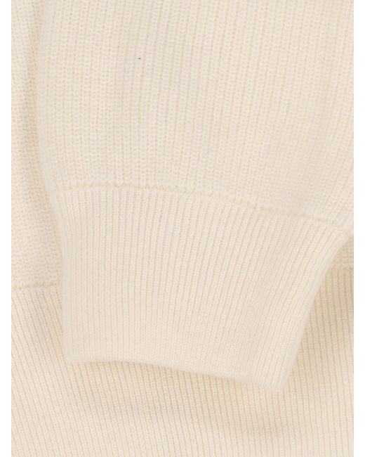 Emporio Armani White Knitted Zip Cardigan for men