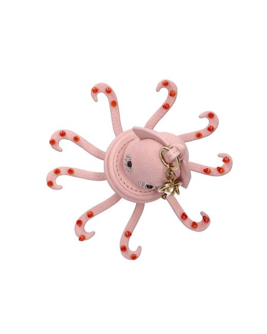 Anya Hindmarch Pink Goat Leather Keychain Charm
