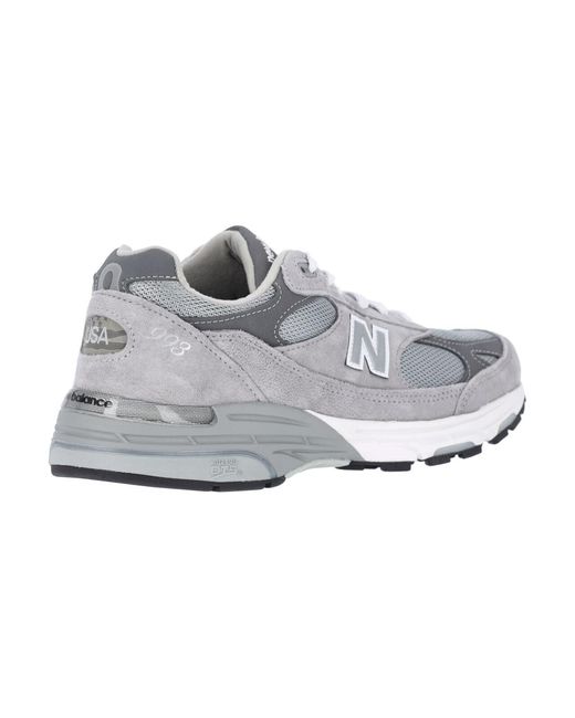New Balance Gray 993 Suede Mesh Running Sneakers