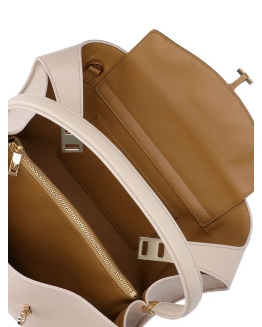 Ferragamo White Medium Bag "Hug Soft"
