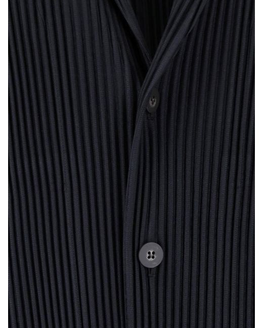 Homme Plissé Issey Miyake Blue Pleated Blazer for men