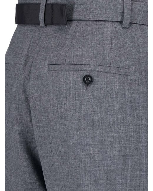 Sacai Blue Wool Pants