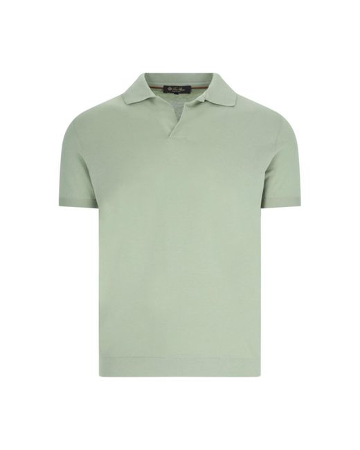 Loro Piana Green Basic Polo Shirt for men