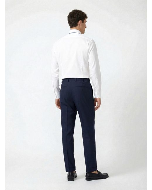Tom Ford White Italian-Style Cotton Dress Shirt With Mother-Of-Pearl Buttons for men