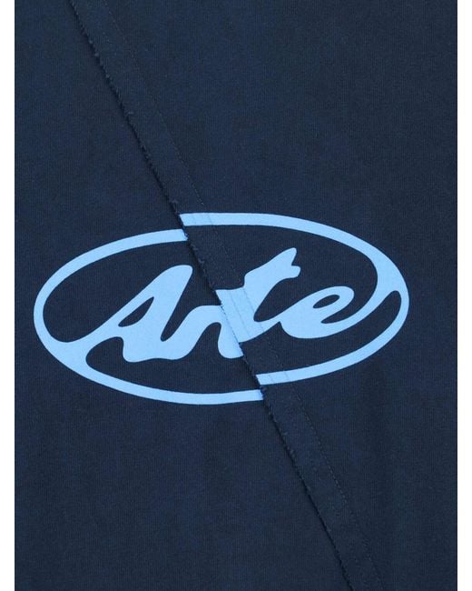 Arte' Blue T-Shirt "Circle Logo" for men