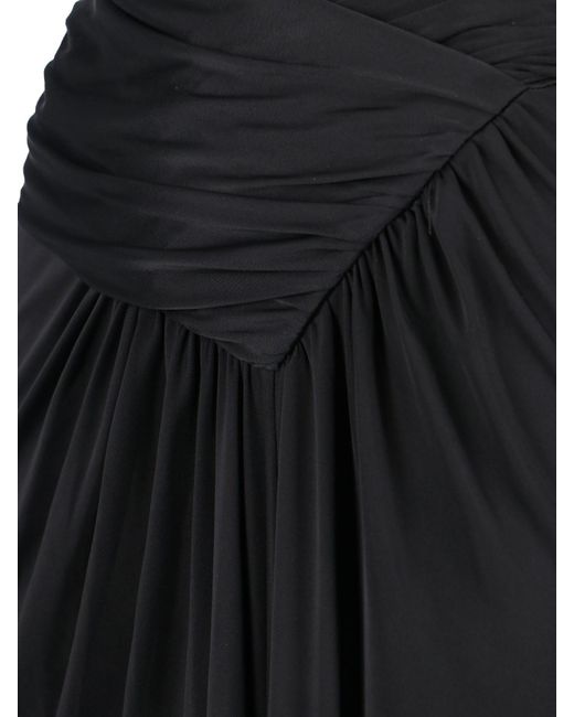Saint Laurent Black 'a Matita' Midi Skirt