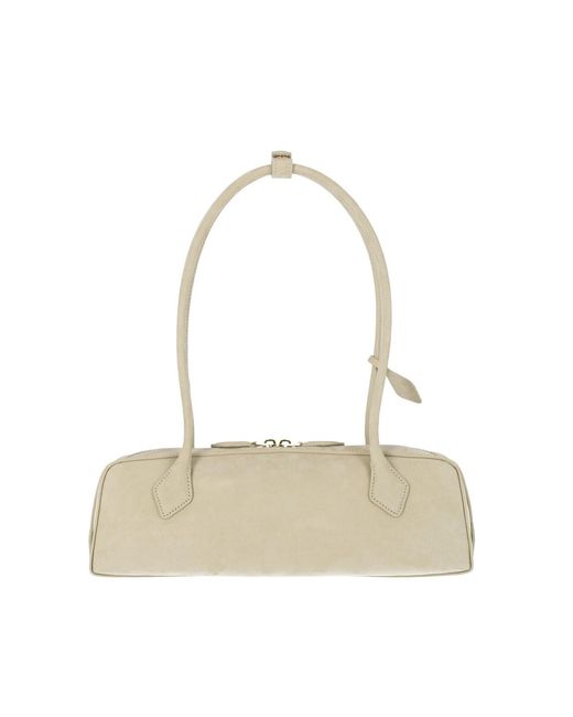 Alaïa White Medium Shoulder Bag "Le Teckel"