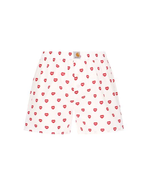 Carhartt WIP Heart Boxer Shorts in Red for Men | Lyst UK