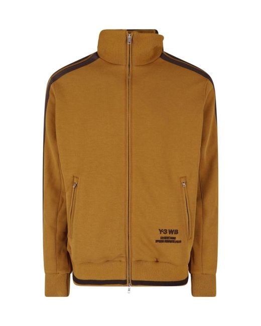 Y-3 Brown X Wales Bonner Zip Logo Sweatshirt