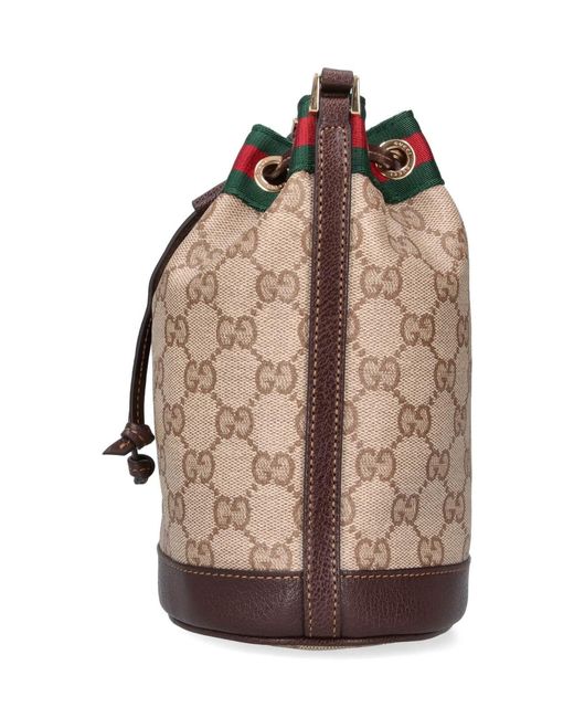 Gucci Natural Mini Bucket Bag "Web"