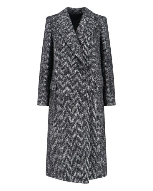 Tagliatore Gray Jole Double-Breasted Coat
