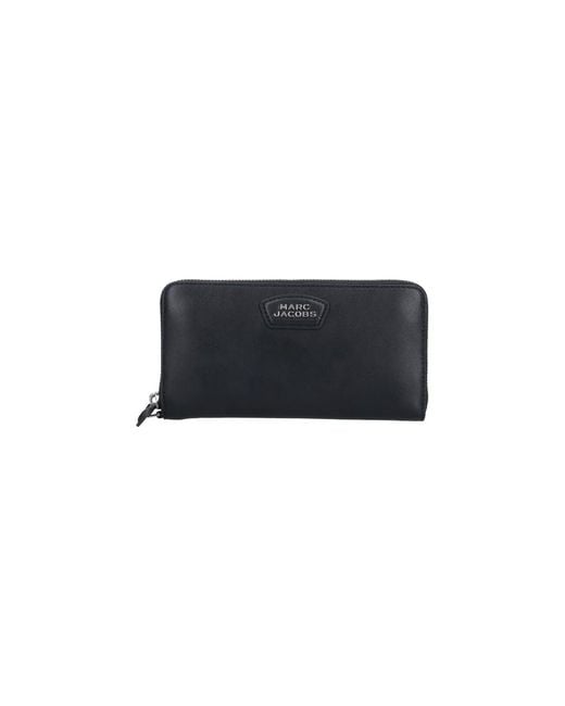 Marc Jacobs Black Split Cow Leather Wallet With Polyurethane Coating