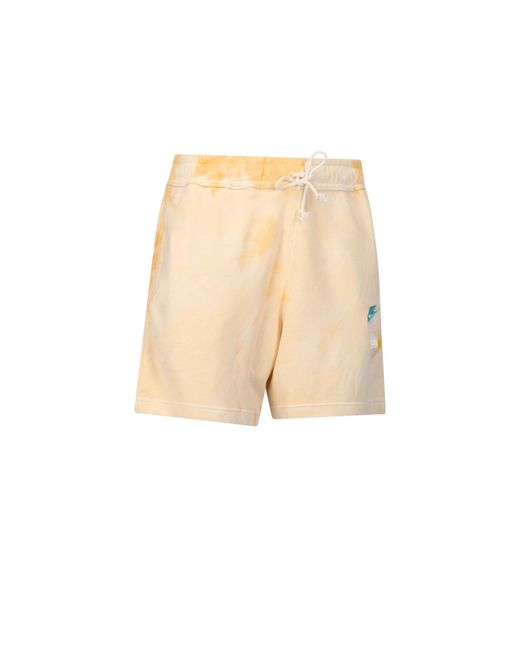 Nike French Terry Shorts in Yellow for 