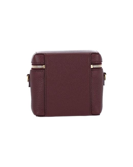 Thom Browne Purple Leather Pouch