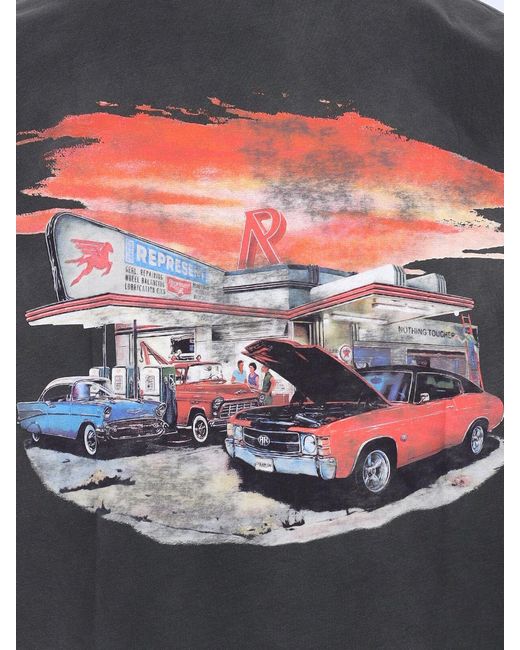 Represent Blue T-Shirt "24 Hour Service" for men