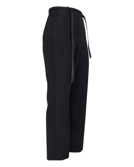 DIESEL Blue Tailored Wool Blend Pants With Belt