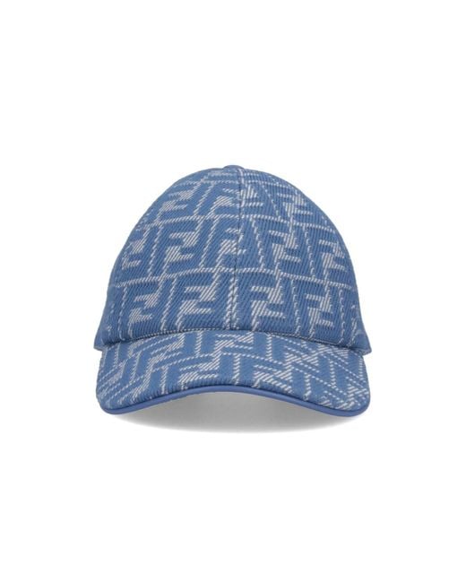 Fendi Blue Ff Baseball Cap
