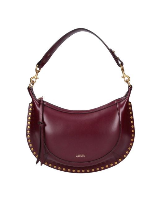 Isabel Marant Purple Calf Leather Shoulder Bag