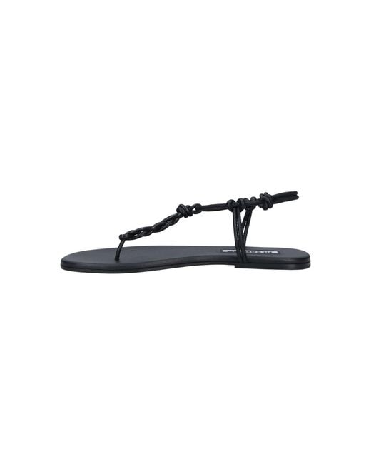 Jil Sander Black Sandals Ovine Leather