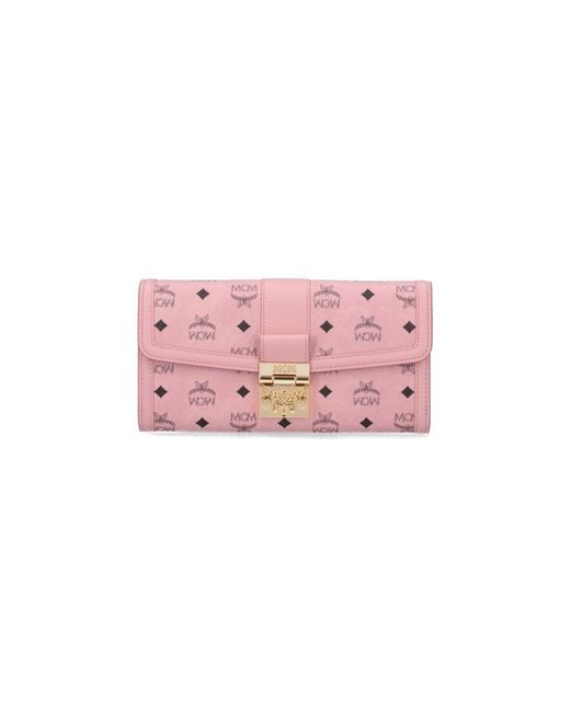 MCM Pink Wallets Polyurethane