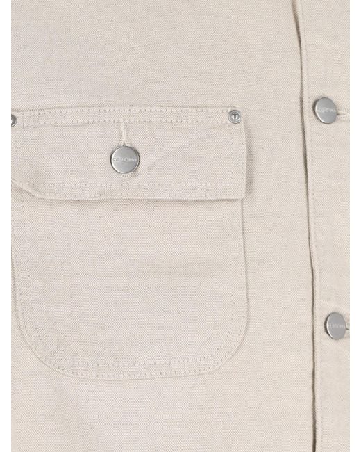 Carhartt White Structured Button-Up Jacket for men