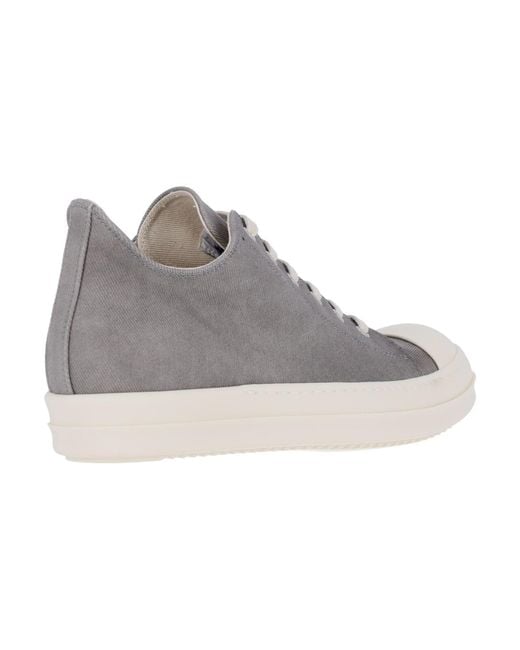 Rick Owens White Sneakers "Low" for men