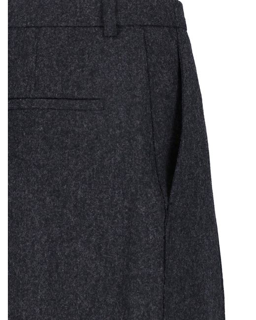 Jil Sander Blue Tailored Wide-Leg Wool Trousers for men