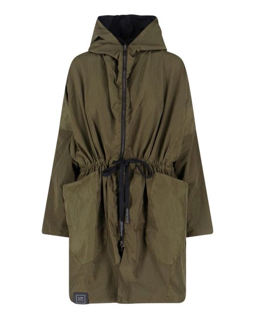 KIMO NO-RAIN Green Reversible Parka