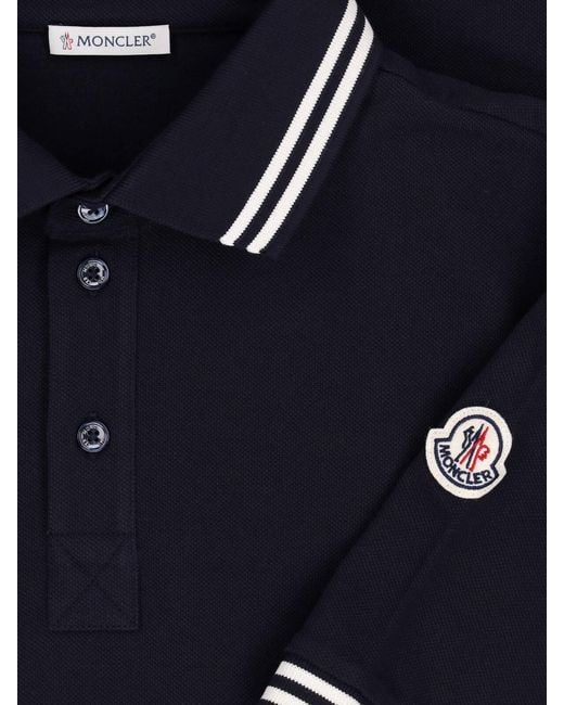 Moncler Blue Logo Polo for men
