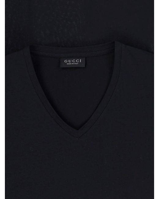 Gucci Black Silk T-Shirt for men