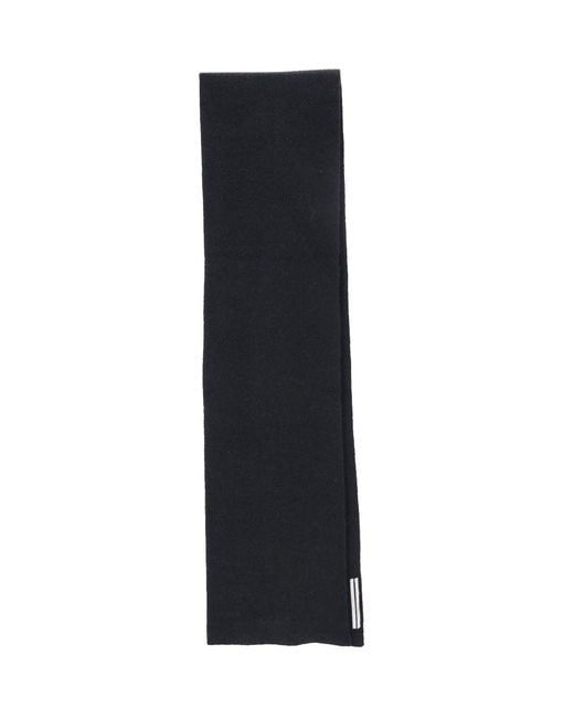 Rick Owens Black Alpaca Blend Scarf for men