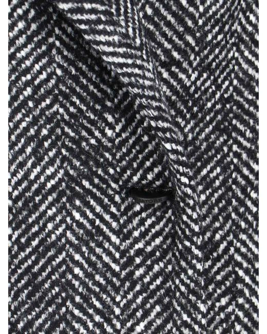 Tagliatore Gray Jole Double-Breasted Coat