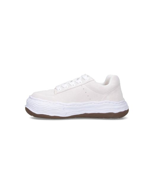 Maison Mihara Yasuhiro White Platform Low-Top Sneaker